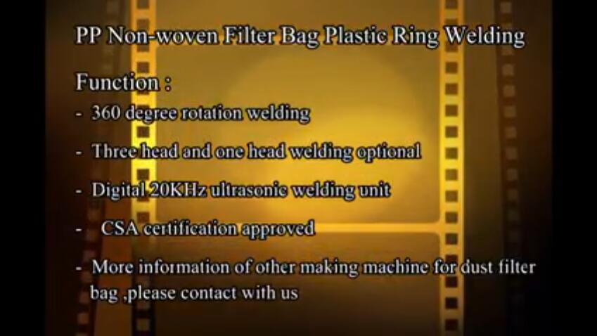 Filter Bag Plastic Ring Automatic Ultrasonic Welding Machine
